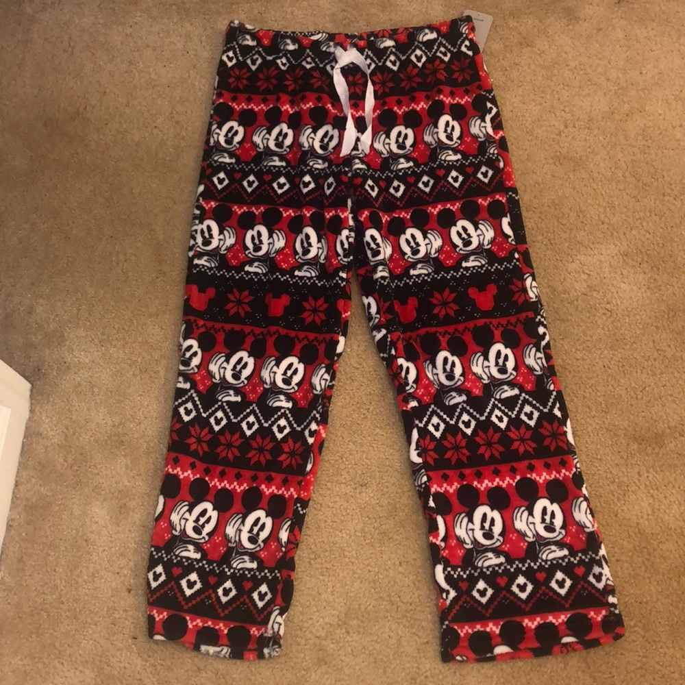 Disney Mickey Mouse  holiday pajama pants.